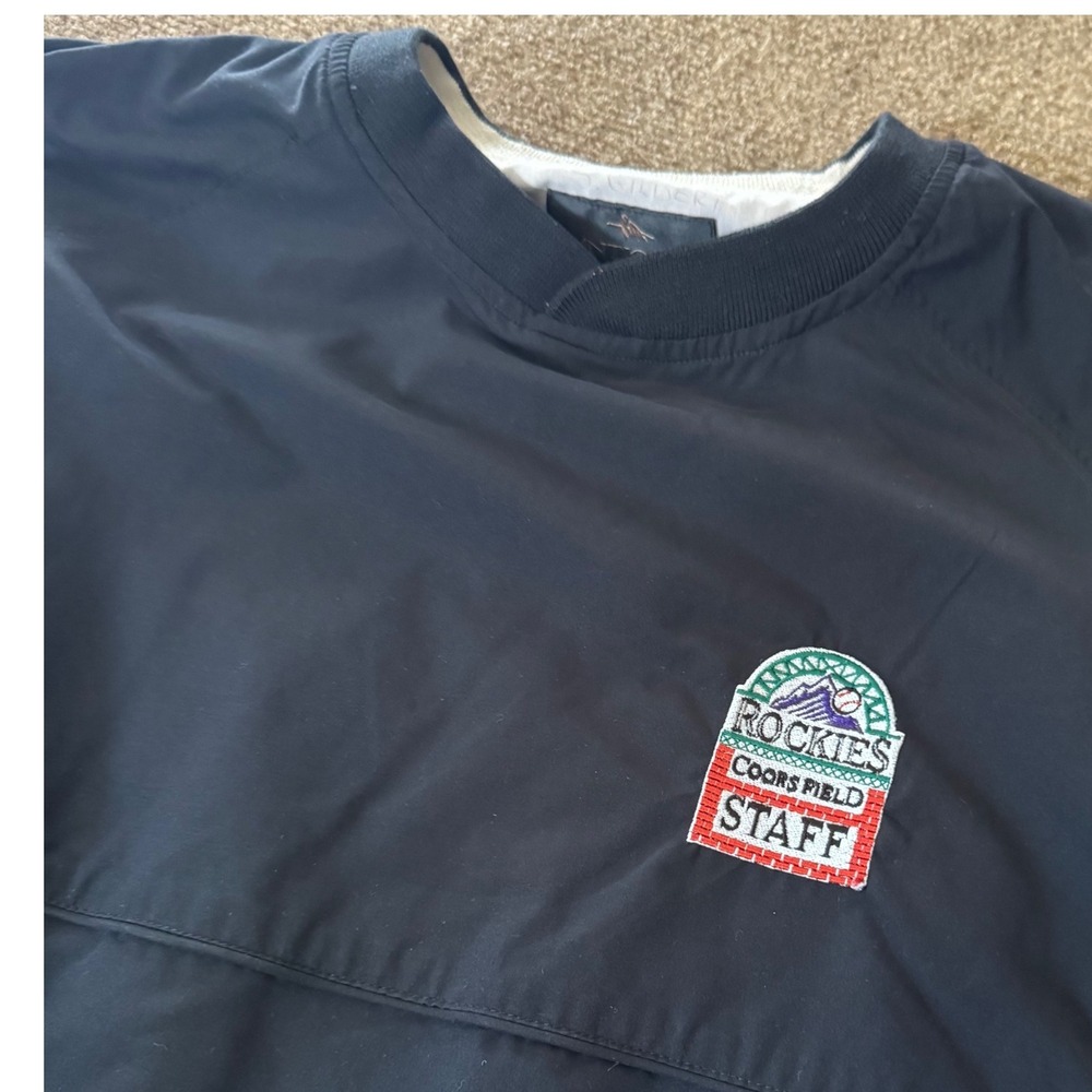Vintage Rockies Coors Field Antigua Mens Small WindShirt Jacket Pullover 90s